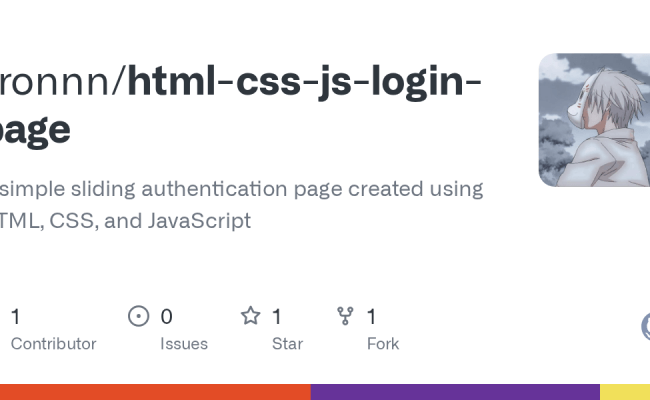 GitHub - Vronnn/html-css-js-login-page: A Simple Sliding Authentication ...