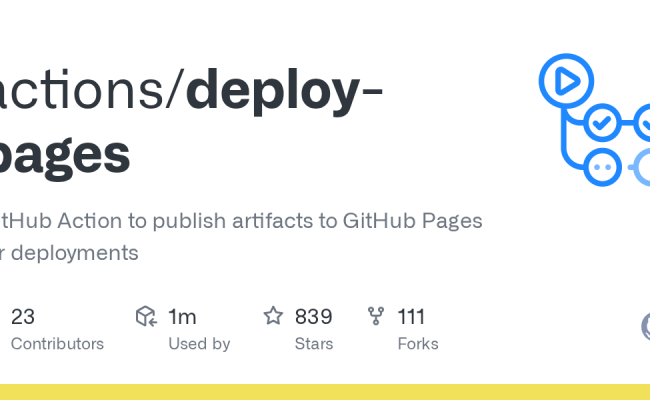 GitHub - Actions/deploy-pages: GitHub Action To Publish Artifacts To ...