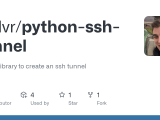 Github Bsilvr Python Ssh Tunnel Python Library To Create An Ssh Tunnel