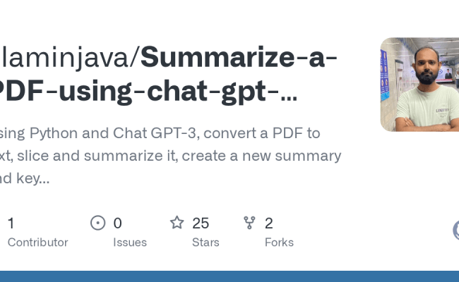 GitHub - Alaminjava/Summarize-a-PDF-using-chat-gpt-and-python: Using ...