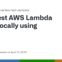 Test AWS Lambda Layers Locally Using Mocks · Issue #142 · Aws-samples ...