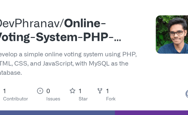 GitHub - DevPhranav/Online-Voting-System-PHP-MYSQL: Develop A Simple ...