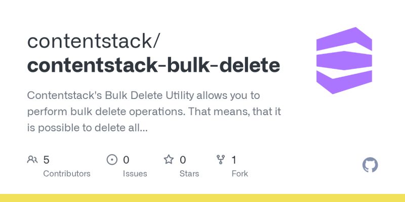 Github Contentstack Contentstack Bulk Delete Contentstack S Bulk - Best Space Photos in HD