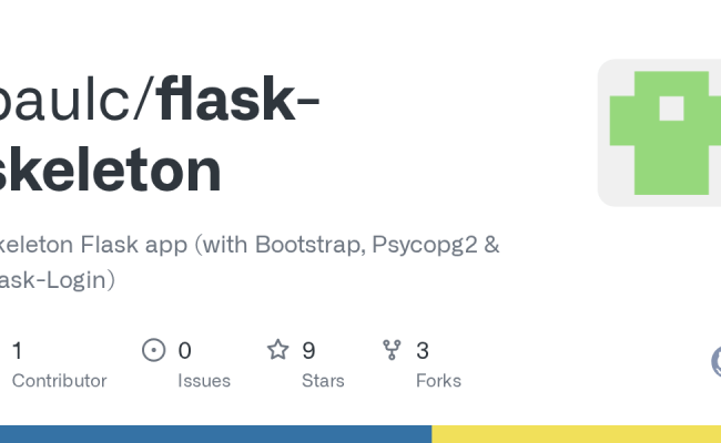 GitHub - Paulc/flask-skeleton: Skeleton Flask App (with Bootstrap ...