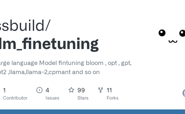 GitHub - Ssbuild/llm_finetuning: Large Language Model Fintuning Bloom ...