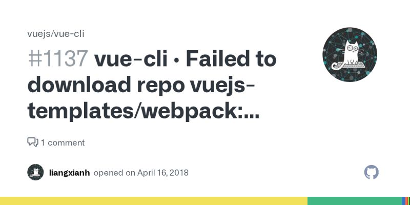 Vue Init Webpack Myvue Vue Cli Failed To Download Repo Vuejs - Premium Dark Pattern Gallery - Desktop