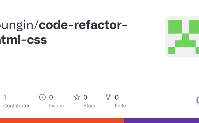 GitHub - Bungin/code-refactor-html-css