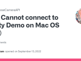 Cannot Connect To Unity Demo On Mac Os M1 Issue 17 Poseai