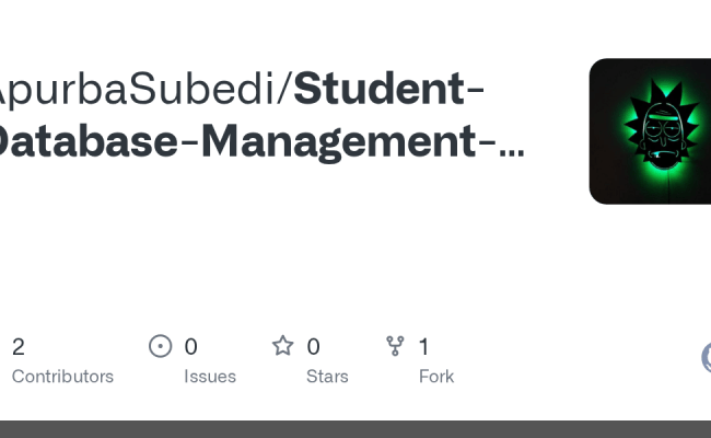 GitHub - ApurbaSubedi/Student-Database-Management-System
