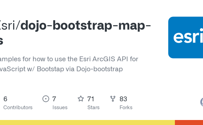GitHub - Esri/dojo-bootstrap-map-js: Samples For How To Use The Esri ...