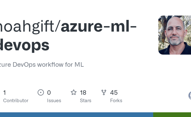 GitHub - Noahgift/azure-ml-devops: Azure DevOps Workflow For ML