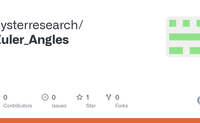 GitHub - Hysterresearch/Euler_Angles