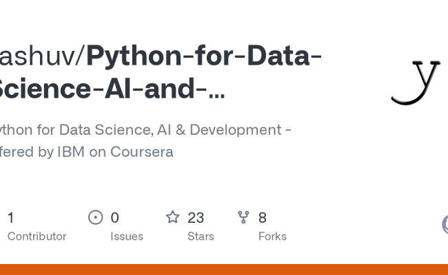 GitHub - Yashuv/Python-for-Data-Science-AI-and-Development: Python For Data Science, AI ...