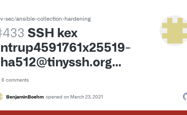 SSH Kex Sntrup4591761x25519-sha512@tinyssh.org Replaced · Issue #433 ...