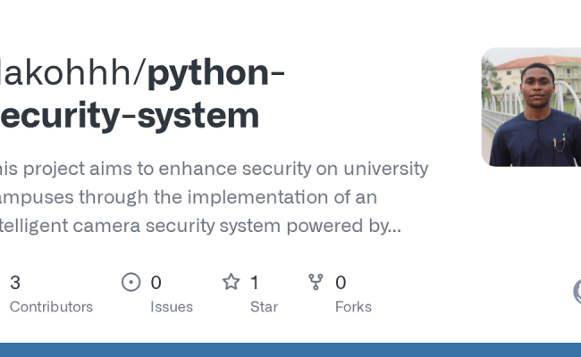 GitHub - Dakohhh/python-security-system: A Security System Built With ...