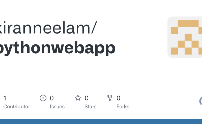 GitHub - Kiranneelam/pythonwebapp