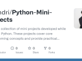 Github Hyariii Python Mini Projects This Is A Collection Of Mini