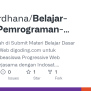 GitHub - NuuWardhana/Belajar-Dasar-Pemrograman-Web-Dicoding: Tugas Yang ...