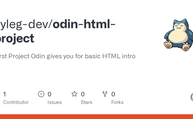 GitHub - Kyleg-dev/odin-html-project: First Project Odin Gives You For ...