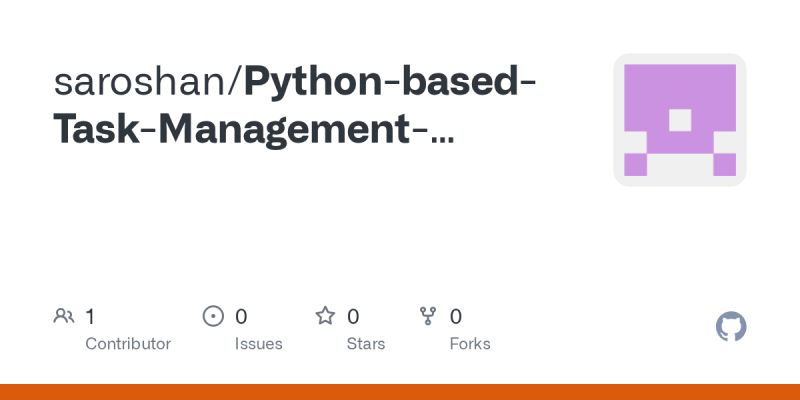 Github Gruhitkaneriya Task Management Using Python Basic Task Slash - Premium Colorful Texture Gallery - Desktop