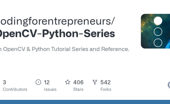 GitHub - Codingforentrepreneurs/OpenCV-Python-Series: An OpenCV ...