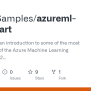 GitHub - Azure-Samples/azureml-quickstart: This Tutorial Is An ...