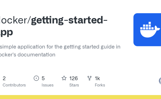 GitHub - Docker/getting-started-app: A Simple Application For The ...