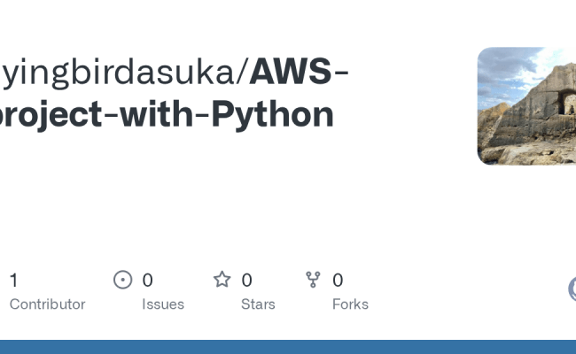 GitHub - Flyingbirdasuka/AWS-project-with-Python