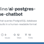 GitHub - Sdw-online/ai-postgres-database-chatbot: An AI Chatbot That ...