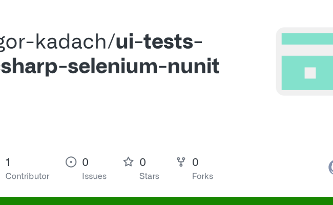 GitHub - Igor-kadach/ui-tests-csharp-selenium-nunit