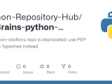 Github Python Repository Hub Jetbrains Python Skeletons The Python