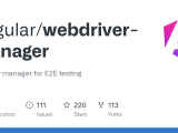 Releases Angular Webdriver Manager Github