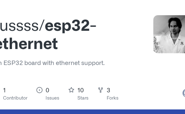 GitHub - Russss/esp32-ethernet: An ESP32 Board With Ethernet Support.