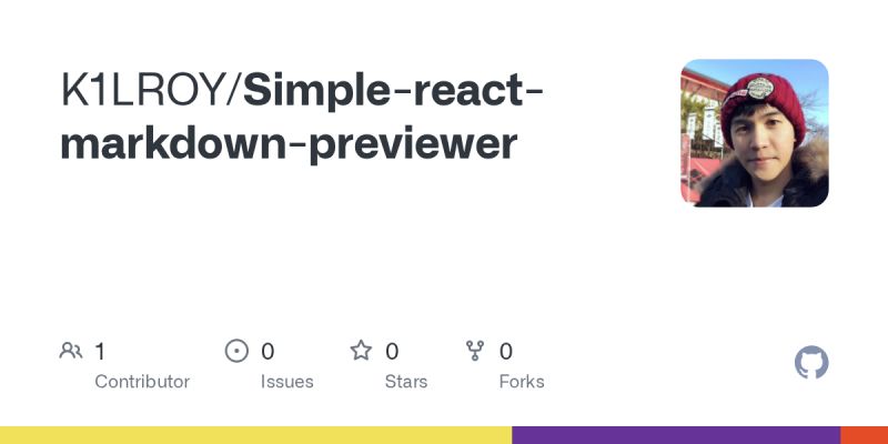 Github Roninjosue Simple React Markdown Previewer Freecodecamp Front - 8K Abstract Pictures for Desktop