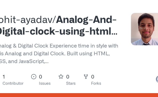 GitHub - Rohit-ayadav/Analog-And-Digital-clock-using-html--css-and ...