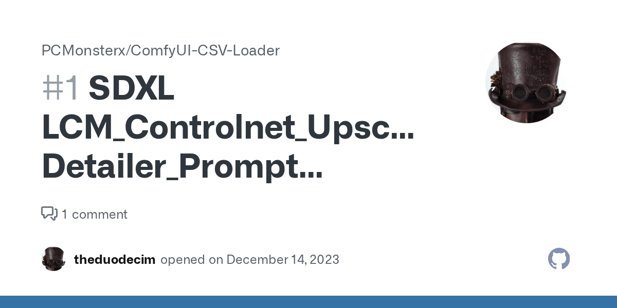 Sdxl lcm_controlnet_upscaler_after detailer_prompt builder_lora_cutoff workflow · issue #1