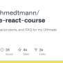 GitHub - Jonasschmedtmann/ultimate-react-course: Starter Files, Final ...