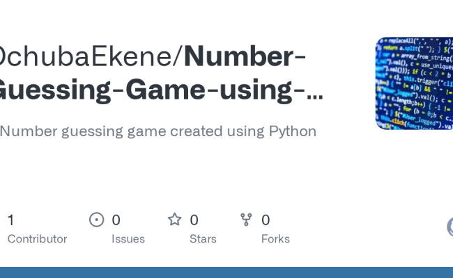GitHub - OchubaEkene/Number-Guessing-Game-using-Python: A Number ...