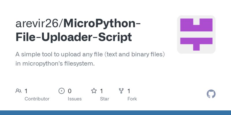 Github Arevir26 Micropython File Uploader Script A Simple Tool To - Best Mountain Images in Desktop