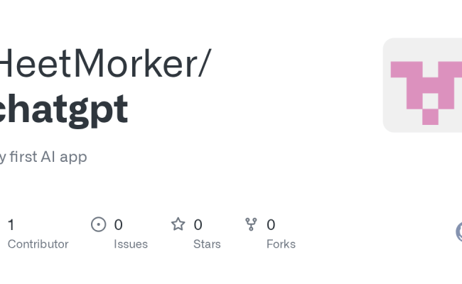 GitHub - HeetMorker/chatgpt: My First AI App