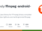 Ffmpeg Android Java App Build Gradle At Master Cropsly Ffmpeg Android