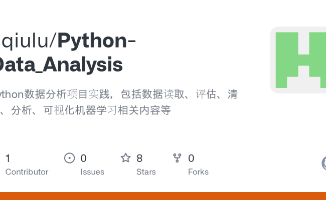 GitHub - Tjqiulu/Python-Data_Analysis: Python数据分析练习，包括数据读取、评估、清洗、分析、可视化等
