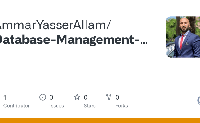 GitHub - AmmarYasserAllam/Database-Management-System-Project