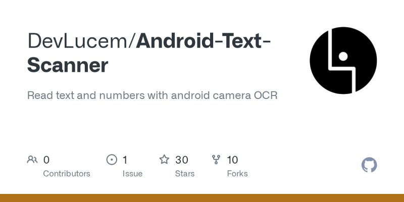 GitHub - devlucem/Android-Text-Scanner: Read text and numbers with ...