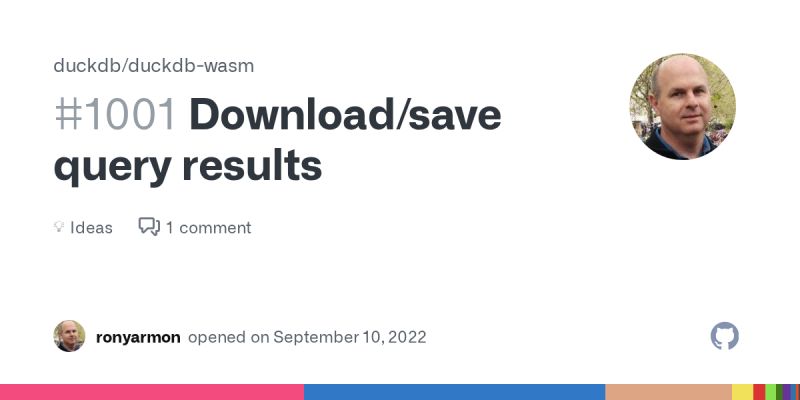 Full Basic Example On Github Pages Duckdb Duckdb Wasm Discussion 375 Github - Elegant Mobile Nature Images | Free Download