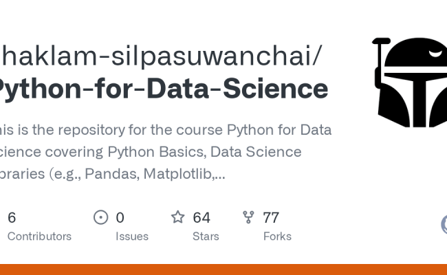 GitHub - Chaklam-silpasuwanchai/Python-for-Data-Science: This Is The ...