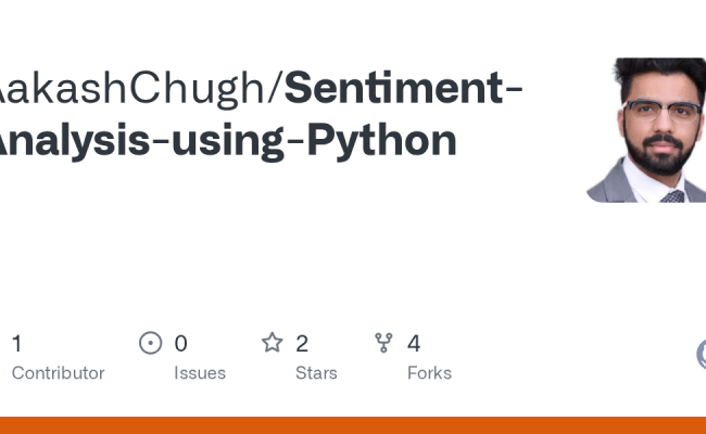 GitHub - AakashChugh/Sentiment-Analysis-using-Python