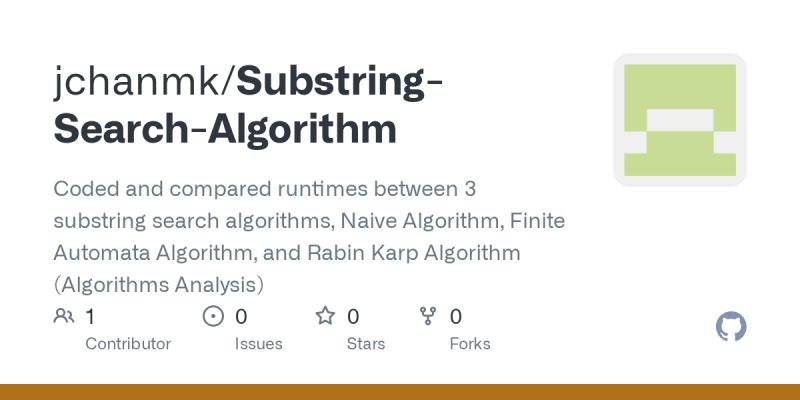 Github Adorjan Substring By Hash Robin Karp Algorithm For Substring - Creative High Resolution Nature Backgrounds | Free Download