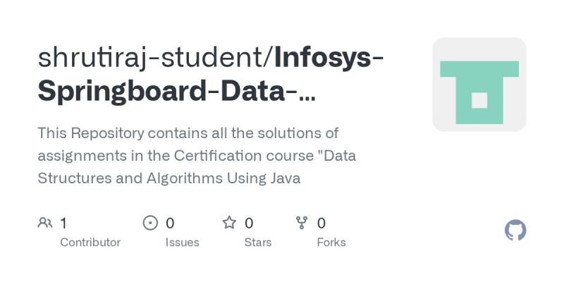Completed Data Structures Algorithms With Infosys Springboard - Dark Background Collection - Full HD Quality