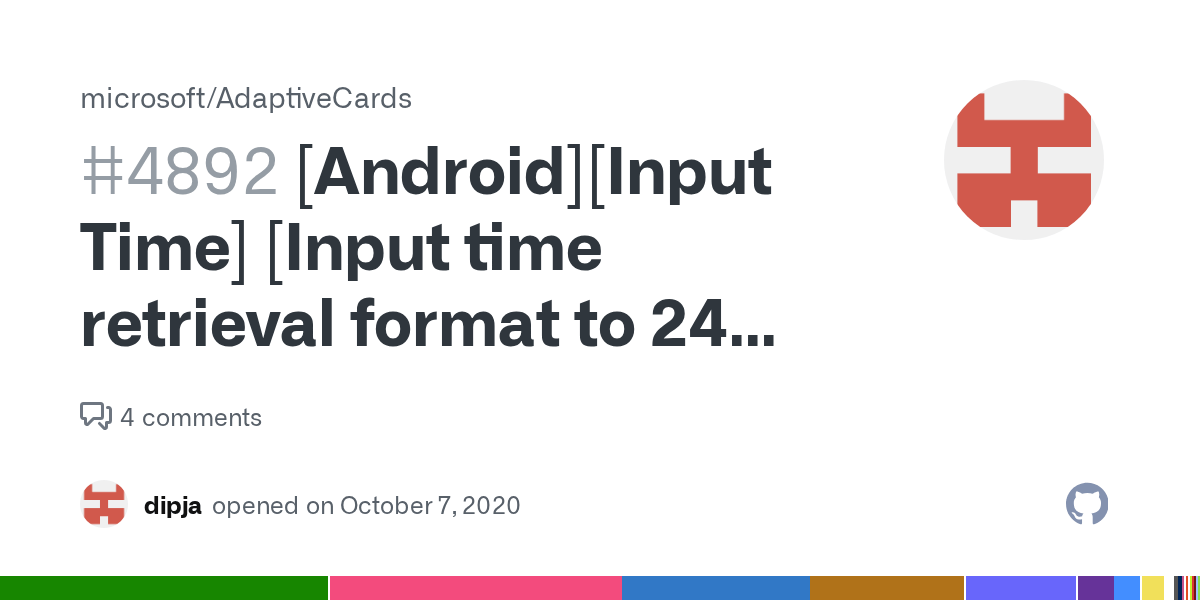 We did not find results for: Android Input Time Input Time Retrieval Format To 24 Hour Format Issue 4892 Microsoft Adaptivecards Github